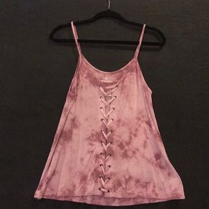 American Eagle pink tie dye tank top